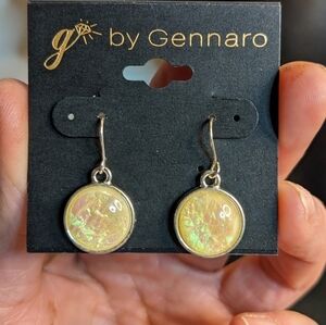 g by Gennaro Silver‎ Tone Drop Earrings